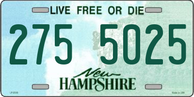 NH license plate 2755025