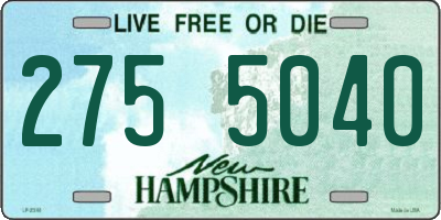 NH license plate 2755040
