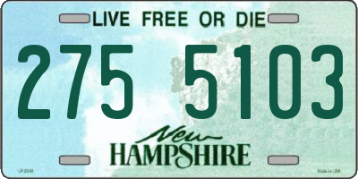 NH license plate 2755103