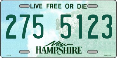 NH license plate 2755123