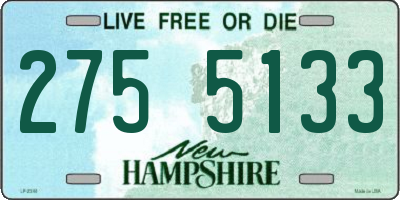 NH license plate 2755133