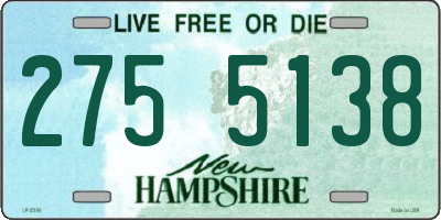 NH license plate 2755138