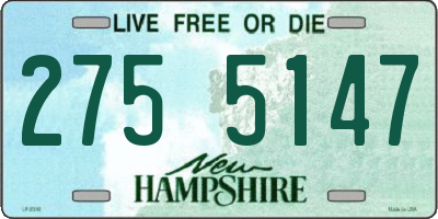 NH license plate 2755147