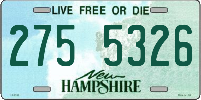 NH license plate 2755326