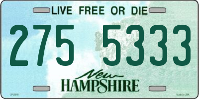 NH license plate 2755333
