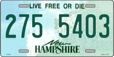 NH license plate 2755403