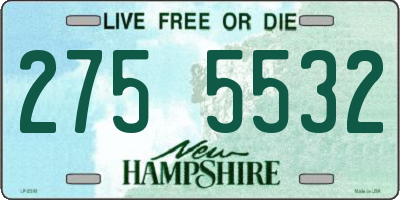 NH license plate 2755532