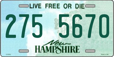 NH license plate 2755670