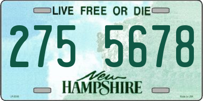 NH license plate 2755678