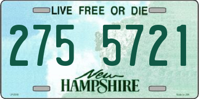 NH license plate 2755721