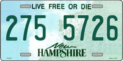 NH license plate 2755726