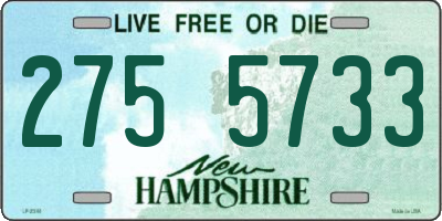 NH license plate 2755733