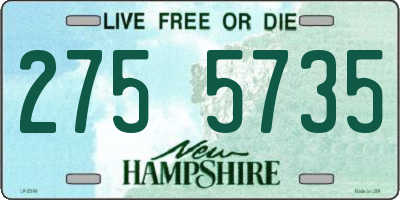 NH license plate 2755735