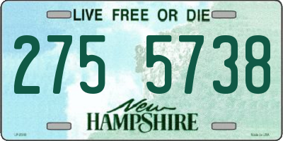 NH license plate 2755738