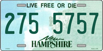 NH license plate 2755757