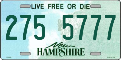 NH license plate 2755777