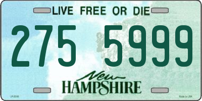 NH license plate 2755999