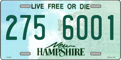 NH license plate 2756001