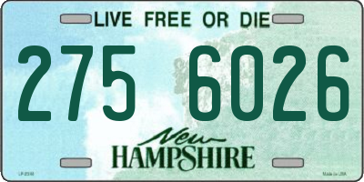 NH license plate 2756026