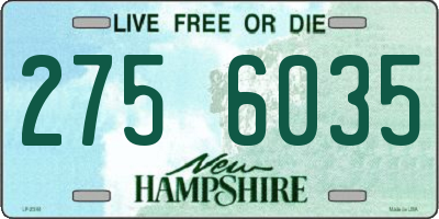 NH license plate 2756035