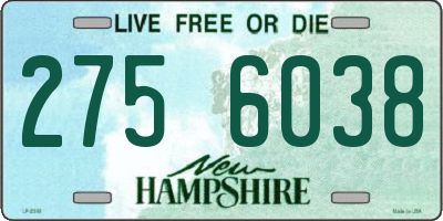 NH license plate 2756038