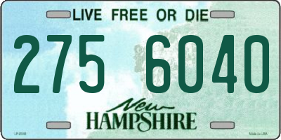 NH license plate 2756040