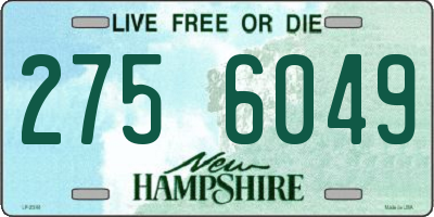 NH license plate 2756049