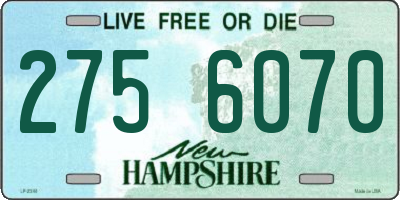 NH license plate 2756070