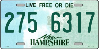NH license plate 2756317