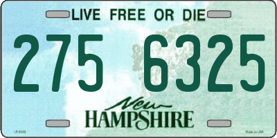 NH license plate 2756325