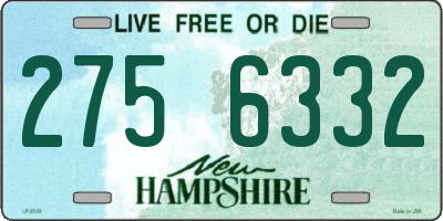 NH license plate 2756332
