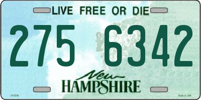 NH license plate 2756342