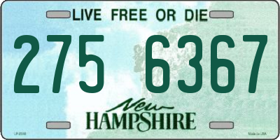 NH license plate 2756367