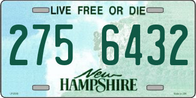 NH license plate 2756432