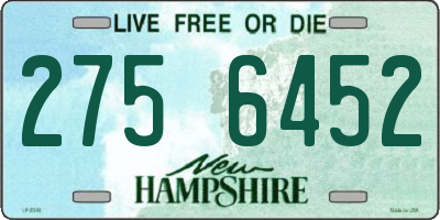 NH license plate 2756452