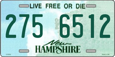 NH license plate 2756512
