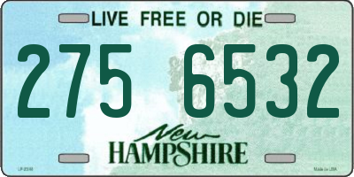 NH license plate 2756532