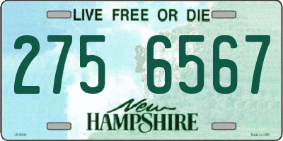 NH license plate 2756567