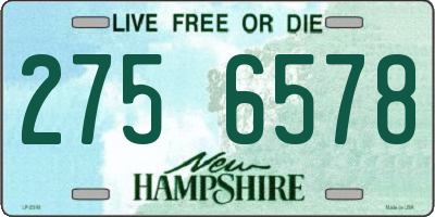 NH license plate 2756578