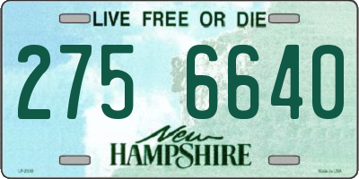NH license plate 2756640