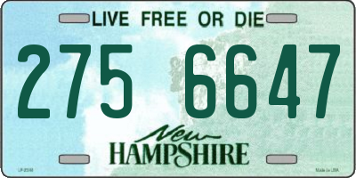 NH license plate 2756647