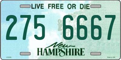 NH license plate 2756667