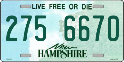 NH license plate 2756670