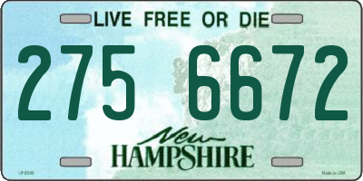 NH license plate 2756672