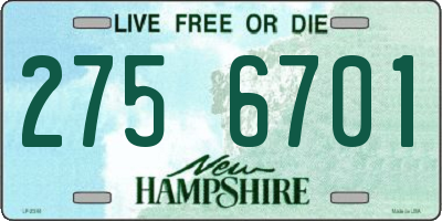 NH license plate 2756701