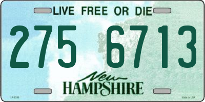 NH license plate 2756713