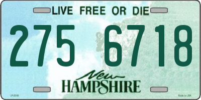 NH license plate 2756718