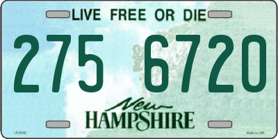 NH license plate 2756720