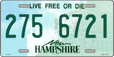NH license plate 2756721