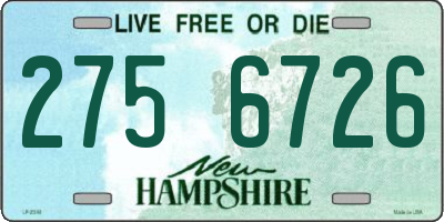 NH license plate 2756726